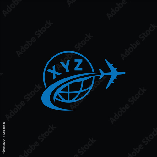 World Travel Agency Logo With Letter XYZ
