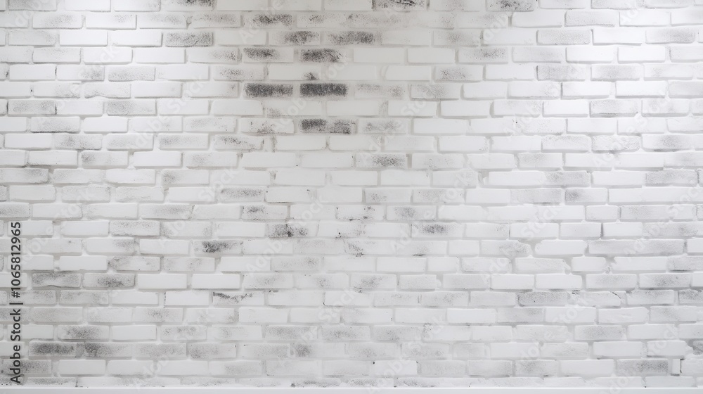 Fototapeta premium White Brick Wall with Subtle Texture and Patterns
