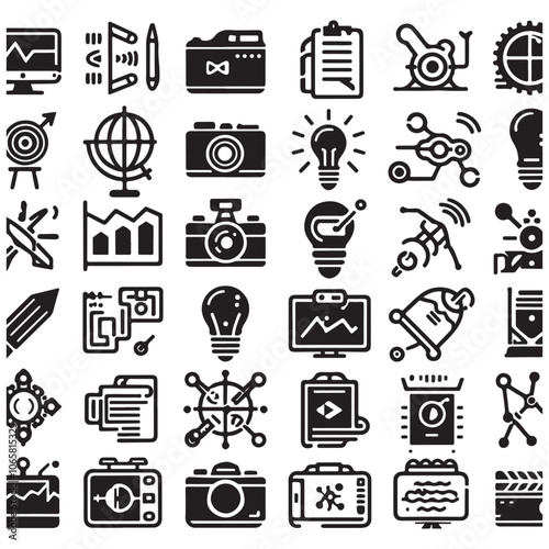 finance icons set