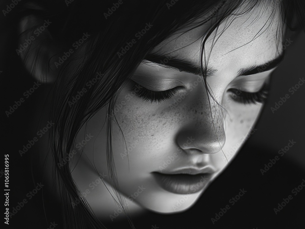 Fototapeta premium Woman with freckles