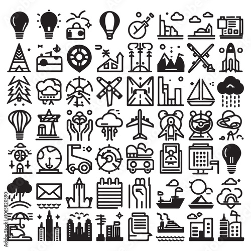 finance icons set