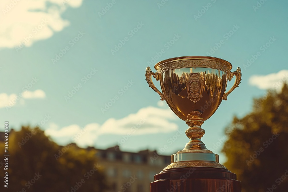 Obraz premium Golden Trophy: A Symbol of Victory and Achievement in Sports