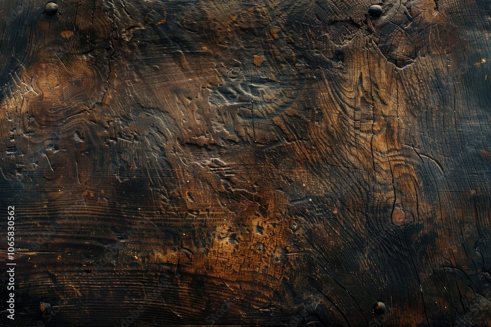 Obraz premium Rustic wooden table background top view