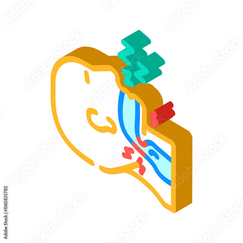 sleep apnea man disease isometric icon vector. sleep apnea man disease sign. isolated symbol illustration