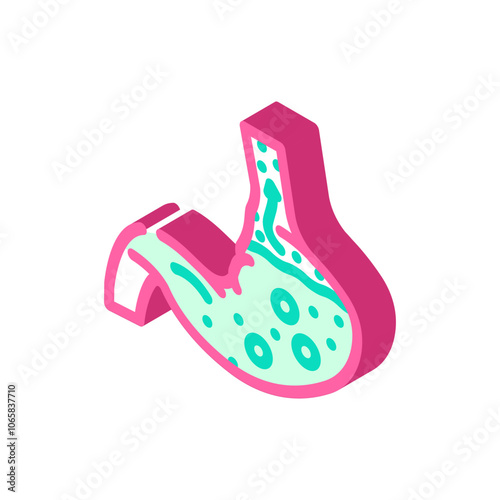 gastroesophageal reflux disease isometric icon vector. gastroesophageal reflux disease sign. isolated symbol illustration