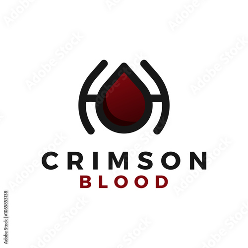 blood logo vector for company, business, and other in crimson color