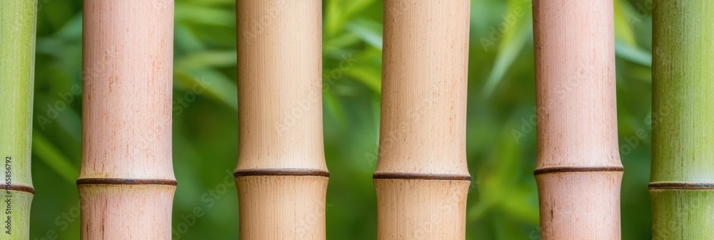 Obraz premium close up of bamboo stalks in a tropical forest