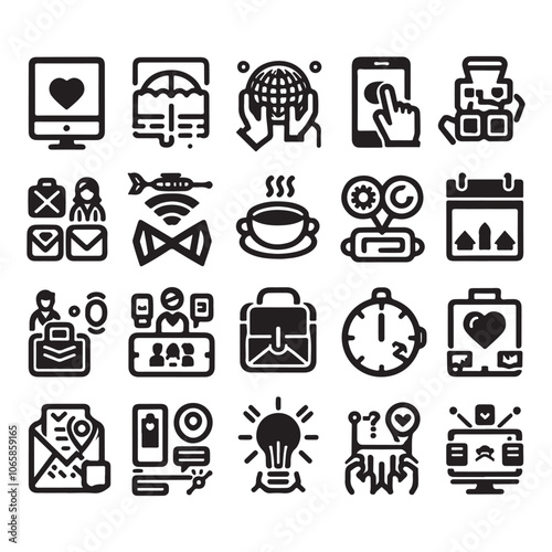 finance icons set