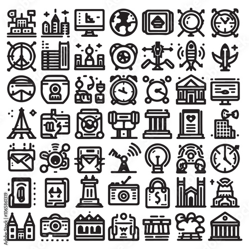 finance icons set