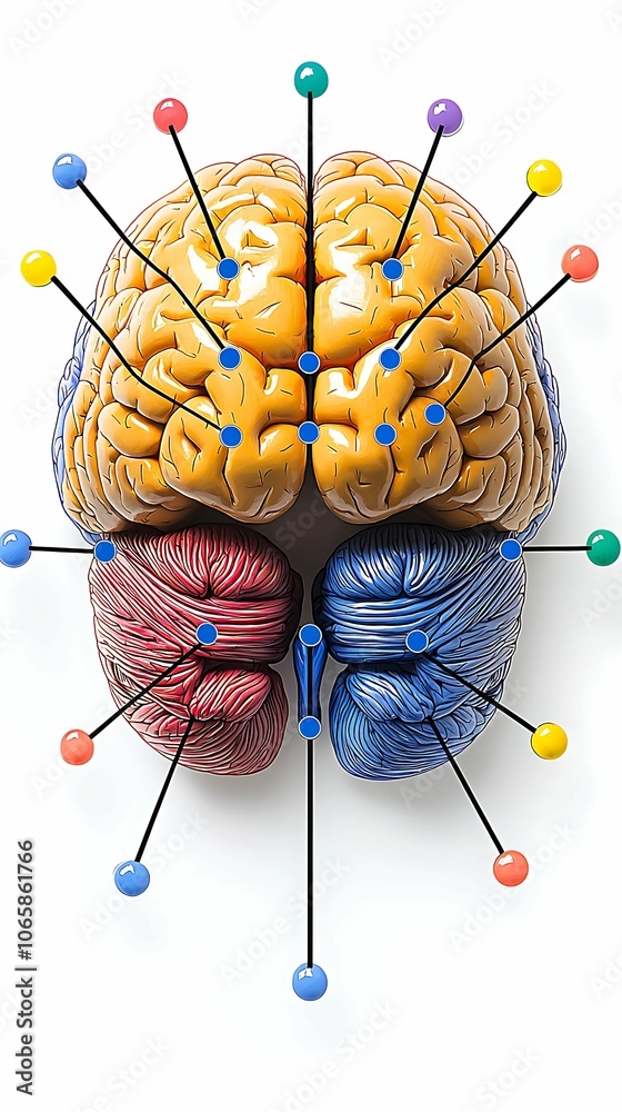 Exploring the intricacies of the human brain a colorful representation ...