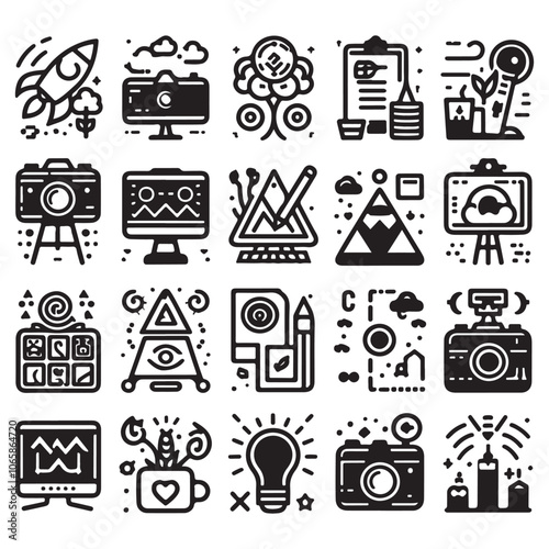 finance icons set