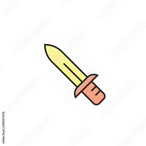 Kitchen Knife Icon Editable Vector 