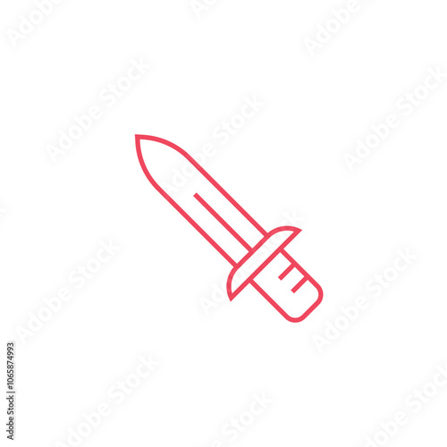 Kitchen Knife Icon Editable Vector 