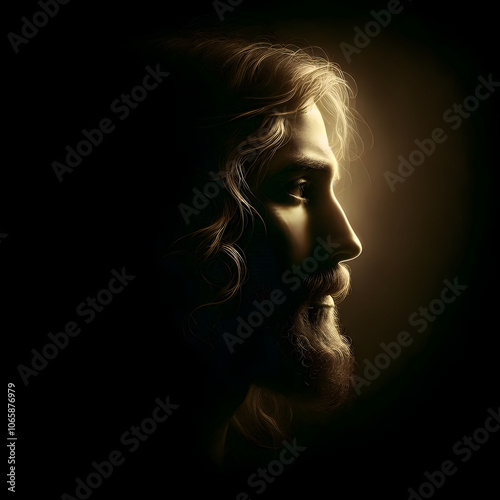 Resurrected face of Jesus
