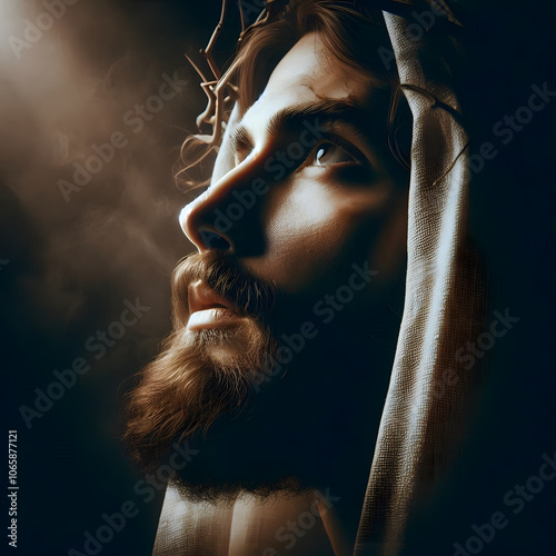 Jesus face in glory