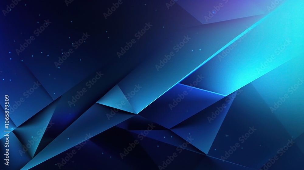 Obraz premium Abstract Blue 3D Geometric Background Design
