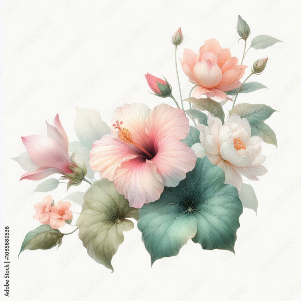 Obraz premium bouquet of pink lilies