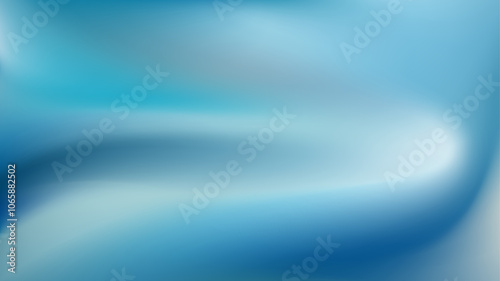 Abstract Blue Gradient Background. Smooth fluid waves