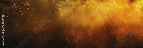 Bokeh Circles with Grainy Noise Effect on Black and Orange Gradient Background