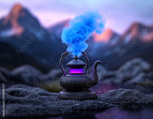 Smoke from a lamp of wishes photo