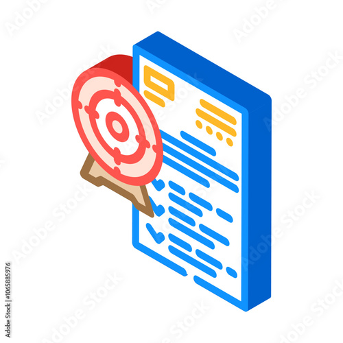 goal setting success life isometric icon vector. goal setting success life sign. isolated symbol illustration