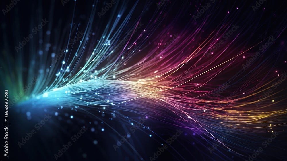 Obraz premium Vibrant Abstract Light Trails in Motion