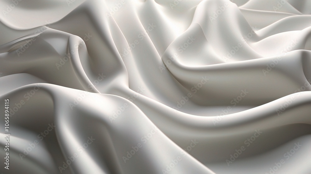 Obraz premium Soft White Silk Fabric Texture Background