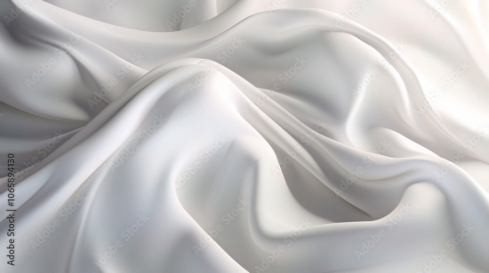Fototapeta premium Soft White Fabric Texture for 3D Rendering