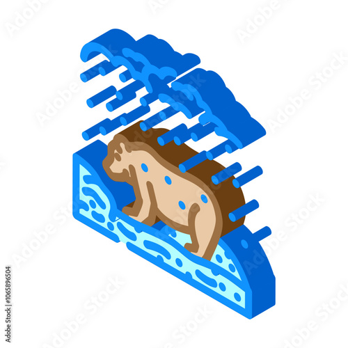 winter wildlife safari winter isometric icon vector. winter wildlife safari winter sign. isolated symbol illustration