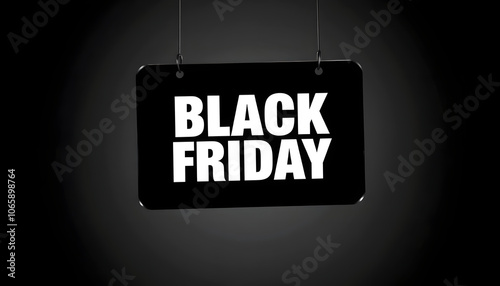 Black Friday highlighted by white, png photo