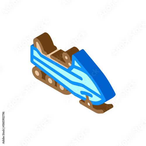 snowmobiling winter isometric icon vector. snowmobiling winter sign. isolated symbol illustration