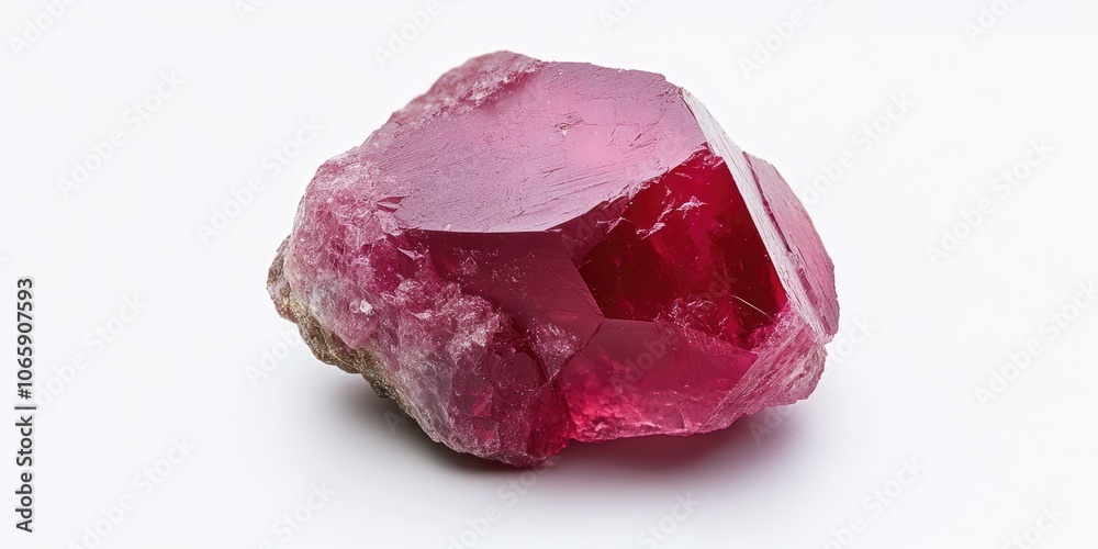 Obraz premium Pink Rock on White Surface