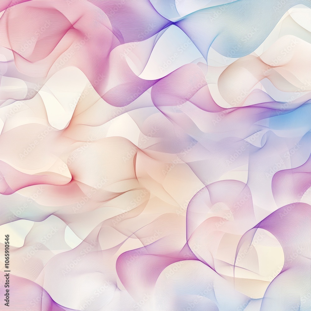 Pastel Abstract Pattern with Flowing Shapes Pastel Abstract Pattern with Flowing Shapes