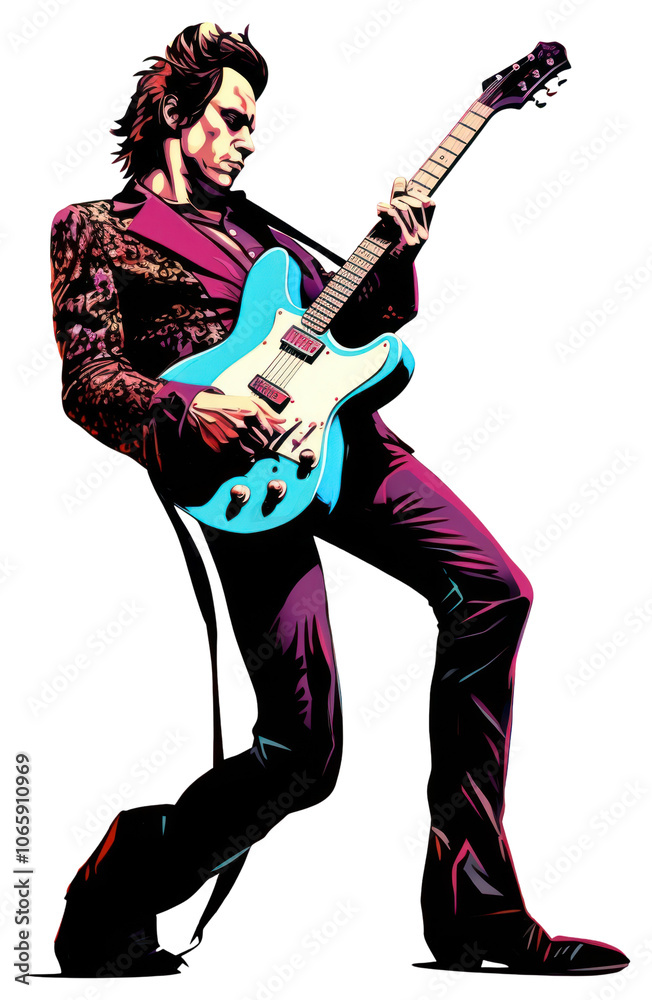 Fototapeta premium PNG Musician guitar adult man.