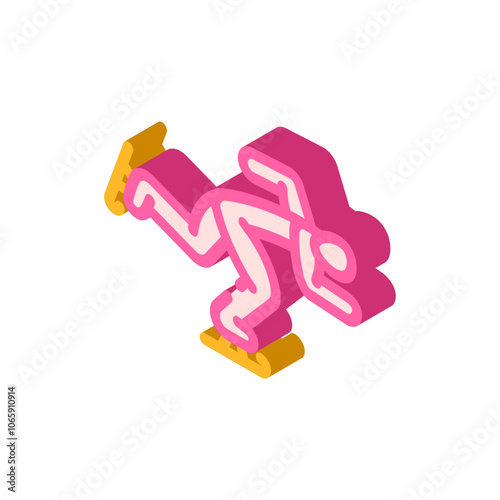 speed skating winter sport isometric icon vector. speed skating winter sport sign. isolated symbol illustration