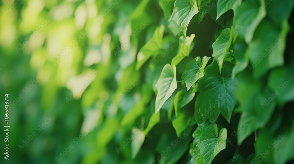 Obraz premium Lush green foliage in a natural setting