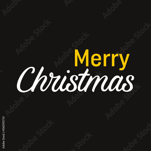 Merry Christmas Calligraphy text 012 photo