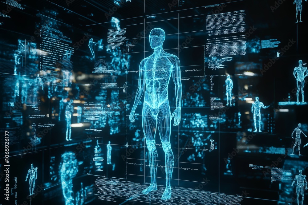 Obraz premium Digital representation of human body