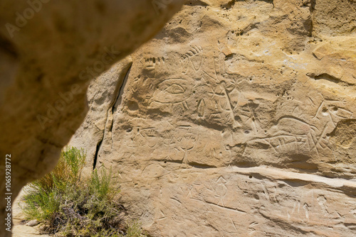 White Mountain Petroglyphs in Sweetwater County, Wyoming photo