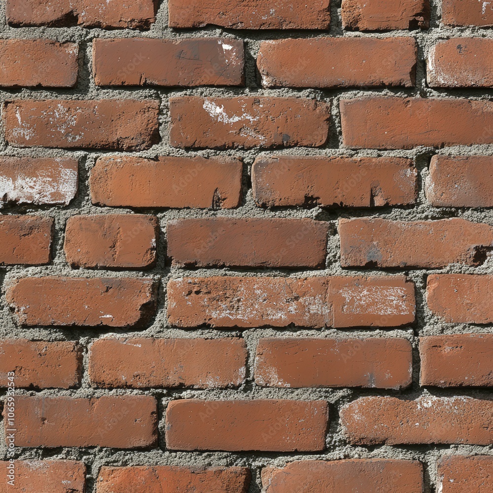 Obraz premium Red Brick Wall Texture: Rustic Brickwork Background