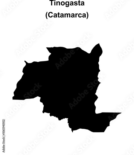 Tinogasta department (Catamarca) blank outline map