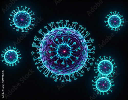 Hologram of the Koksaki virus.