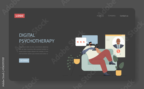 psychology. Flat Vector Illustration