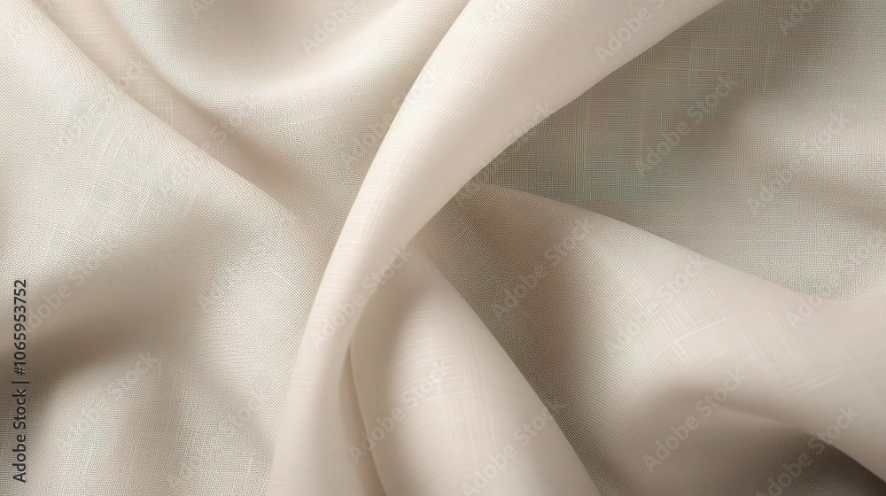 Obraz premium Soft White Textured Fabric Close-up