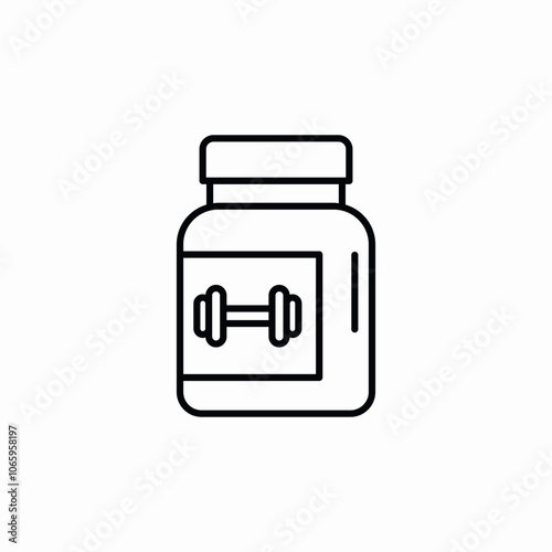 protein powder icon sign vector