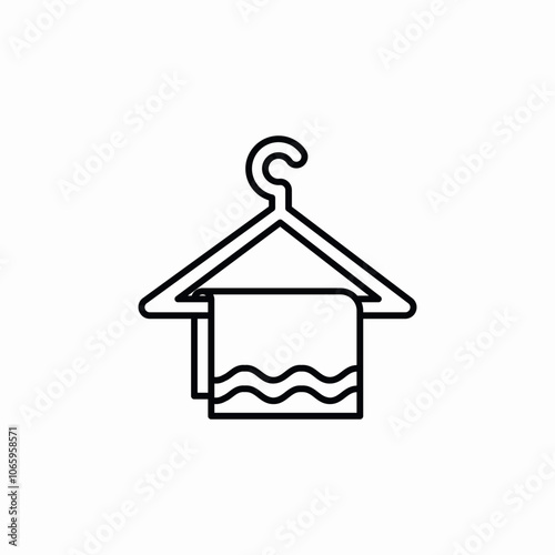 towel hanger (2) icon sign vector