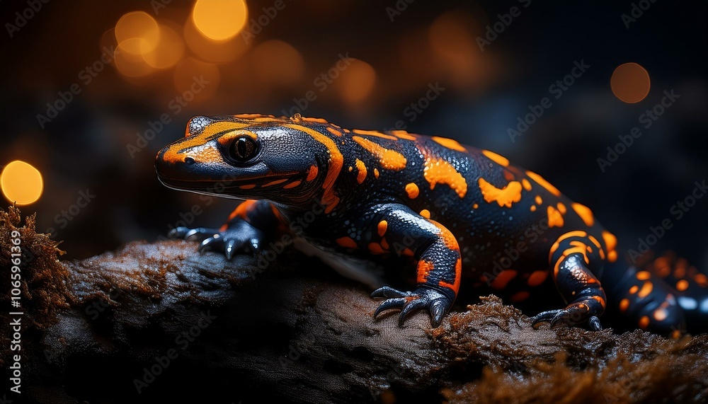 Fototapeta premium fire salamander