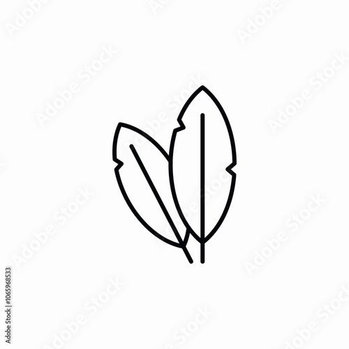 feathers weight icon sign vector