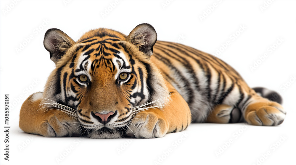 Obraz premium tiger isolated on white background