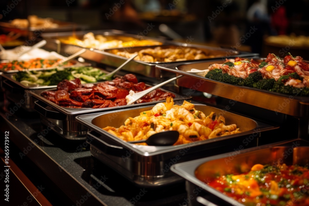 Fototapeta premium Close up of a buffet